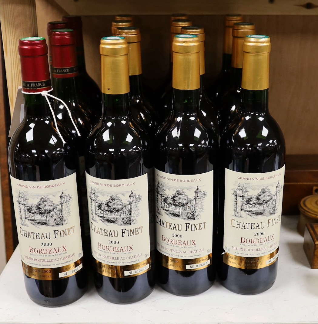 Fifteen bottles of Chateau Finet - Bordeaux, 2000